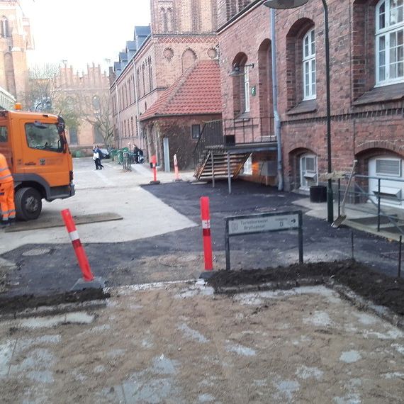 Belægningsarbejde i midtbyen