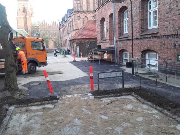 Belægningsarbejde i midtbyen
